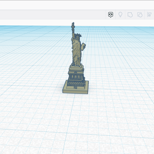 estátua liberdade 3D print model - Mito3D