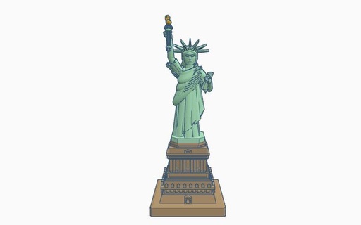 estátua liberdade Iorque monumentos 3d print model - Mito3D