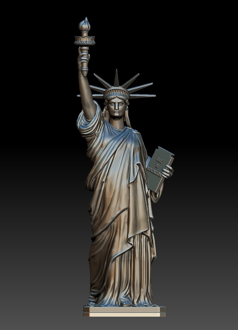 estátua liberdade 3D print model - Mito3D