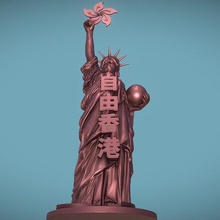 statue liberty - hong kong freedom art mwopus 3068 awarelism ccp statue-of-liberty hong-kong hk 3d print model - Mito3D