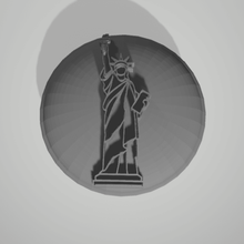 statue liberty button fashion 3d print model - Mito3D