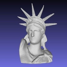 statue liberty enlightening bust 1878 paris exposition avoiron et cie frederic auguste bartholdi goddess head the world of thiebaut freres sculptures 3d print model - Mito3D