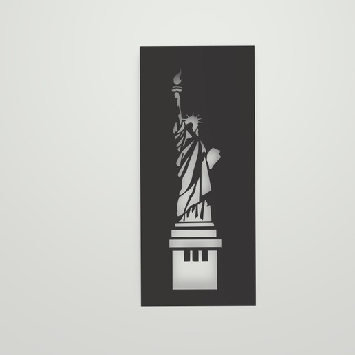 estátua liberdade estêncil Liberdade york Iorque Unidos Estados 3D print model - Mito3D