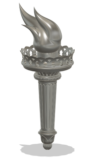 statue liberty torch 3d print model - Mito3D