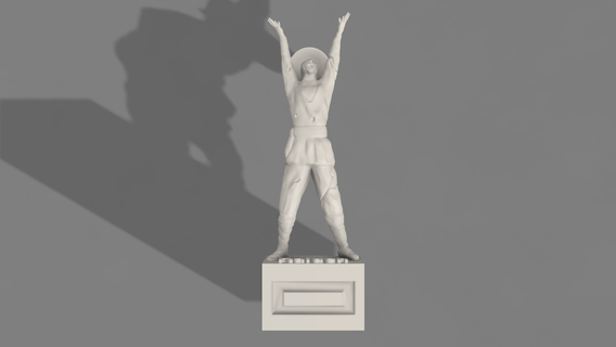 statue raiden mortal kombat 1 viral high poly art fighter 3d print model - Mito3D