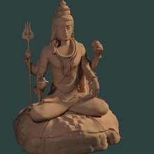 Heykeli shiva lotus pozisyonu murudeshwar sanat insanlar zbrush silah heykel sls dini din minyatür metal şekil tamamen dlp Buda blender Asya 4hand 3d print model - Mito3D