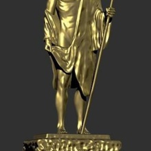 estátua no topo da tabela a arte cavaleiro o rei histórico 3d print model - Mito3D