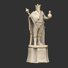 statue di re e regina art persone statua la scultura queen fable 3d print model - Mito3D