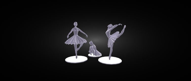 Statuen ballerinas 3d drucken stl Zubehör Dekoration Möbel 3d print model - Mito3D