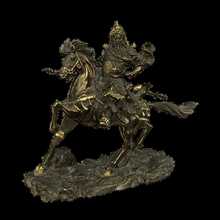 statuette chinese warrior horseback stl art toy 3d print model - Mito3D