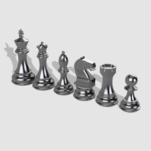 staunton chess pieces pawn rook knight bishop queen king toy game 3d print model - Mito3D