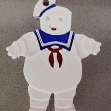 stay puft ghostbuster keychain art keychain ghostbusters stay puft doll 3d print model - Mito3D