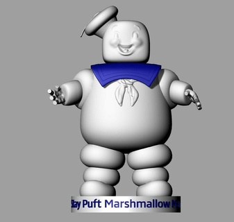 restare puft arte marshmallow uomo acchiappa fantasmi 3d print model - Mito3D