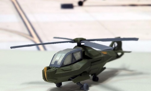 stealth helicopter sigilo helicóptero 3d print model - Mito3D