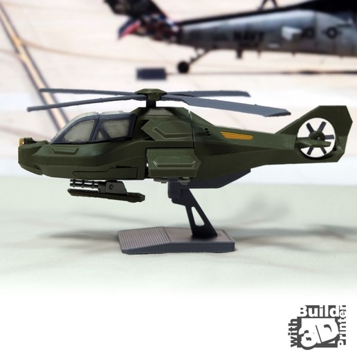 stealth helicopter aircraft chopper comanche apache toy attack 3D print model - Mito3D