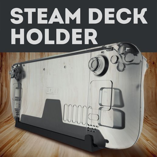 steam deck holder dock gadget stand console portable pc game valve 3D print model - Mito3D