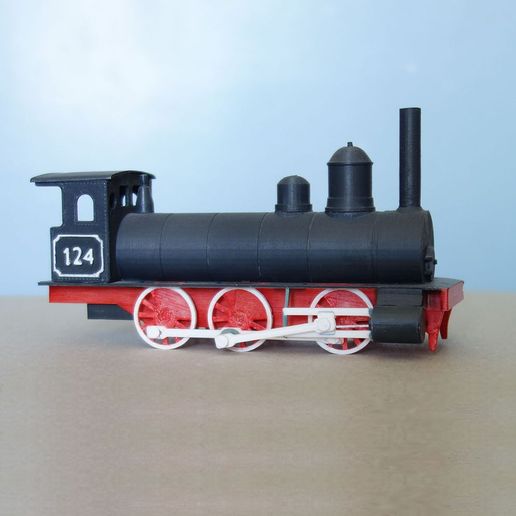 buhar lokomotif demiryolu tren motor 3D print model - Mito3D