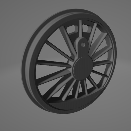 vapeur locomotive roue 1 225 3D print model - Mito3D