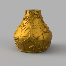 steam punk vaso a arte pote vapor steampunk relógio tijolo de pedra medieval deco flor parede casa ânfora vintage 3d print model - Mito3D