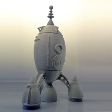 la vapeur fusée art steampunk jouet de l'espace vaisseau spatial victorien 3d print model - Mito3D