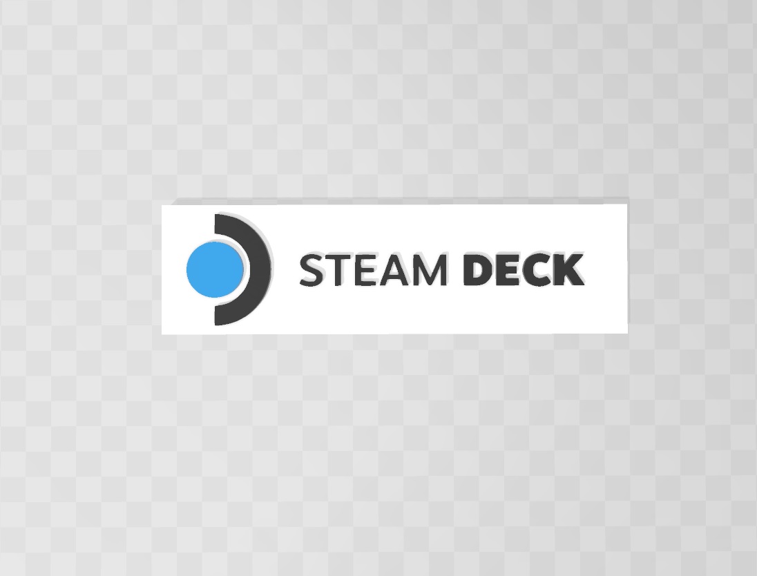 steamdeck logo steam games portable gaming 3D print model - Mito3D