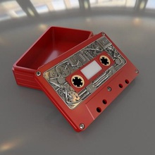 steampunk de áudio da cassete caixa a arte stall música 3d print model - Mito3D