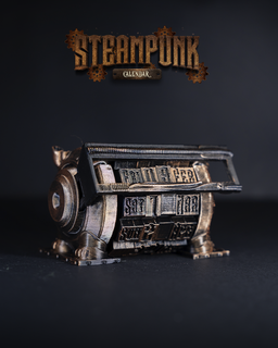 steampunk calendar home decor 3d print model - Mito3D