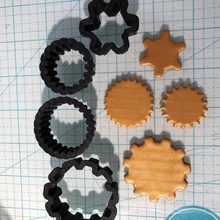 steampunk cog cookie cutter set home cutters baking polymer clay 3d print model - Mito3D