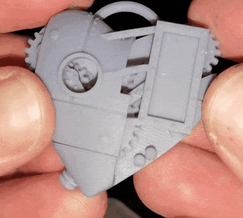 Steampunk Sağ kalp çark dişleri buhar punk sevgililer sevgili Hart dişi kolye 3d print model - Mito3D