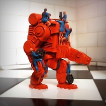 steampunk dieselpunk robot art machine 3d print model - Mito3D
