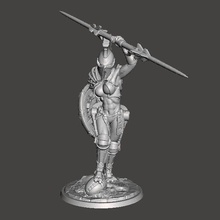 steampunk female hoplite warrior miniature figure scifi games 3d print model - Mito3D