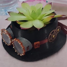 steampunk vaso di fiori casa chapeaun deco la modalità 3d print model - Mito3D