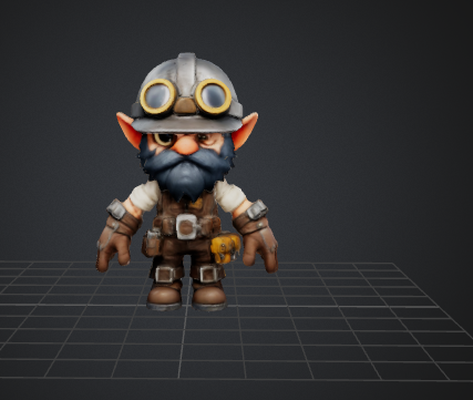 steampunk gnome aventurier jeu 3d print model - Mito3D