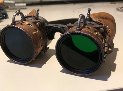 steampunk goggles glasses 3d print model - Mito3D