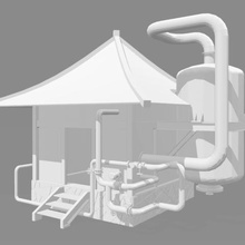 steampunk casa architettura 3d print model - Mito3D