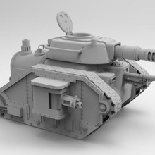 steampunk imperial tanque juego warhammer 40k wh40k 40000 astra militarum la guardia de leman russ 3d print model - Mito3D