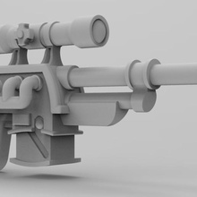 steampunk imperium weapon set game warhammer warhammer40000 warhammer40k wh40k 40k 40000 gun lasgun laspistol autogun lascannon chainsword grenade launcher rifle 3d print model - Mito3D