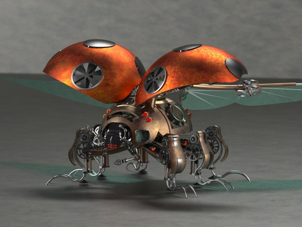 steampunk ladybug ladybird Game model robots robot action figure figures 3d print model - Mito3D