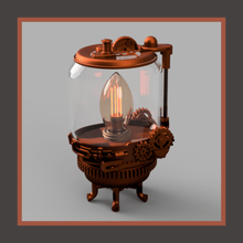 steampunk lampada casa la sul comodino di illuminazione 3d print model - Mito3D