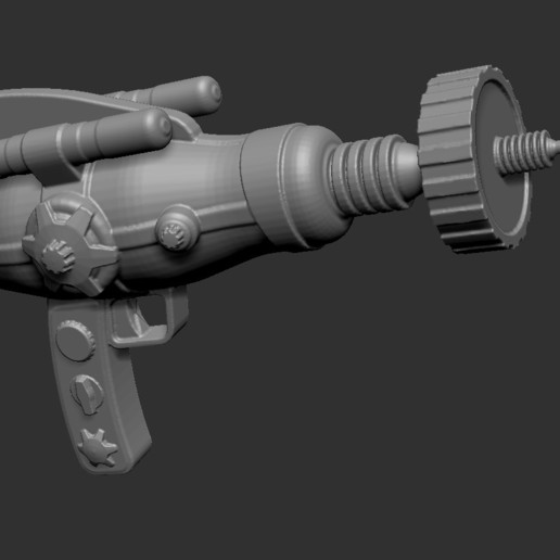 steampunk laser pistol gun various prop 3D print model - Mito3D