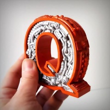 steampunk letter art lettering caligraphy birthday 3d print model - Mito3D