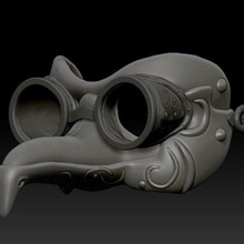 steampunk pingüino googles artilugio cosplay máscara batman escultura arte fan 3dprint zbrush dc historietas vapor disfraz Víspera Santos 3d print model - Mito3D
