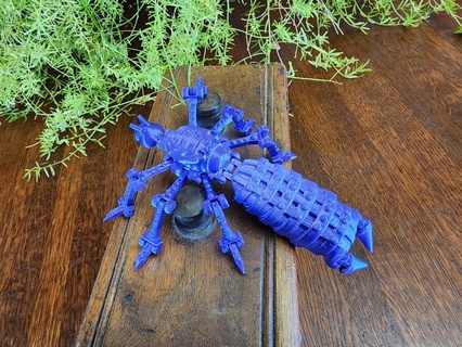 steampunk pincher bug earwig vibrant black 3d articulating poseable mechanical insect print place supports vb3d gears printing easy diy hobby home decor collectible art kinetic sculpture tim burton inpsired 3d print model - Mito3D