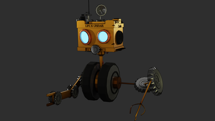 steampunk robot 3d robots 3d print model - Mito3D