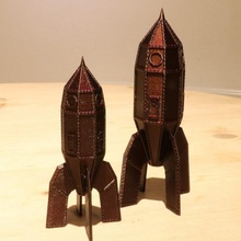 steampunk foguete vários 3d print model - Mito3D