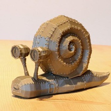 steampunk snail various victorian rivets armour armor shell steam 3d print model - Mito3D