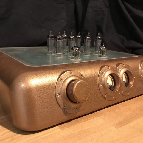 steampunk Röhren-Verstärker tool - Elektronik sound-system sound-Verstärker nsfw Fall der audiophile arduino 3D print model - Mito3D