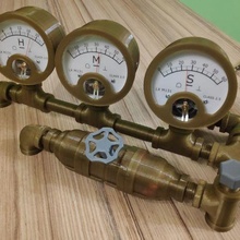 steampunk voltmetro orologio gadget retrò tubi raccordi 3d print model - Mito3D