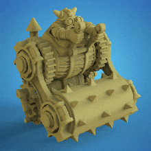 steamroller- dwarf team bb 3d print model - Mito3D