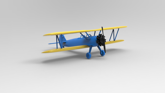 stearman pt 17 -- boeing -- airplane airplane helicopter war modeling model airplanes world war  3d print model - Mito3D